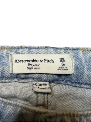✨ Abercrombie & Fitch The‎ Dad High Rise Curve Love Jeans Size 6 Short ✨ thumbnail 3