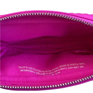 Valentino Hot Pink Studded Mini Clutch Pouch Bag Wallet Purse V Charm Zipper thumbnail 6