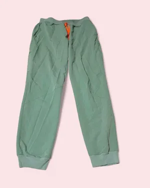 Figs Green Women's Zamora Jogger Scrub Pants with Orange Drawstring thumbnail 1