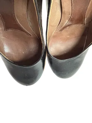 Marni Black Brown Two Tone Leather Closed Toe Platform Heels Pumps Size 8 Womens thumbnail 8
