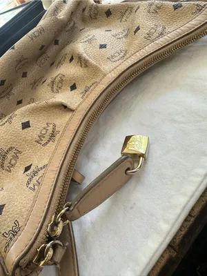 MCM Visetos Signature Beige HOBO Bag thumbnail 14