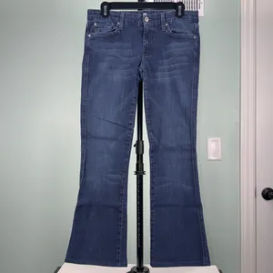 Women’s 7 For All Mankind A Pocket Dark Wash Bootcut Jeans 29 thumbnail 2