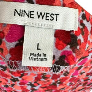 Nine West Pink Speckled Spaghetti Strap Lightweight Tank‎ Blouse Size L thumbnail 3
