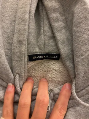 Brandy Melville Cropped Sweater Grey thumbnail 2