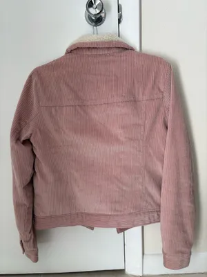 Abercrombie & Fitch Pink Corduroy Sherpa Jacket thumbnail 2