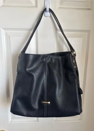Anne Klein Large Black Shoulder Bag thumbnail 1