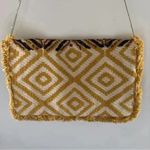 Promod Multi Beaded Fringe Clutch medium multicolor Gold thumbnail 4