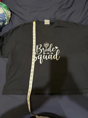 Comfort Colors Black 'Bride Squad' Graphic Tee - Women's Crewneck thumbnail 5