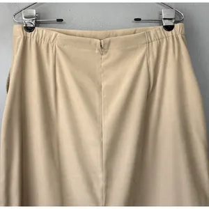 David Brooks Skirt Size 12 Neutral Tan Faux Suede Minimalist Modest Straight thumbnail 5