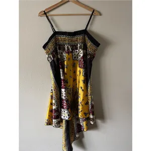 Y2K Vintage Neelam Satin Hankerchief Style Boho Dress Size Large thumbnail 5