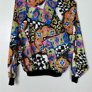 Colorful Patterned‎ Women's Jacket Black Size M thumbnail 4