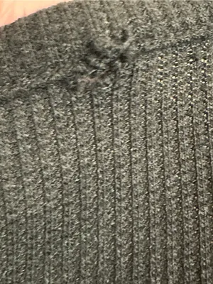 American Eagle Womens Black Ribbed Waffle Knit Long Sleeve Henley Top Medium thumbnail 5