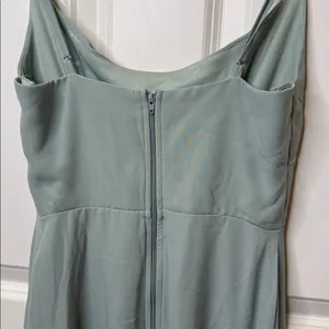Birdy Grey Sage Amy wide scoop neck spaghetti strap sage green dress sz XS thumbnail 9