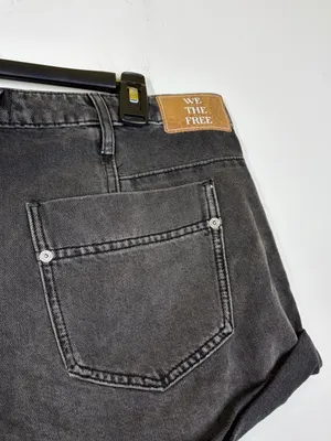 Free People Black Button Fly Denim Jean Shorts Size 31 thumbnail 8