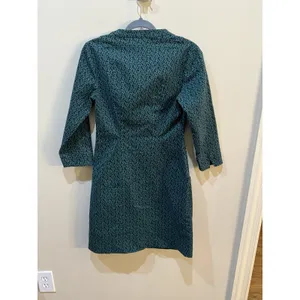 Boden‎ French Navy Sweet Petal Elizabeth Pocket V-Neck Dress Green Size 4 thumbnail 3