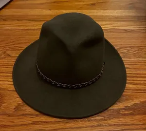 Brown Fedora Hat 100% Wool Made in USA small thumbnail 3