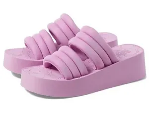 Roxy Totally Tubular Platform Slides Purple Size 8 thumbnail 1