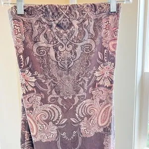 Windsor Strapless Midi Dress Small Boho Paisley Print Suede Effect Y2K 90s USA thumbnail 11