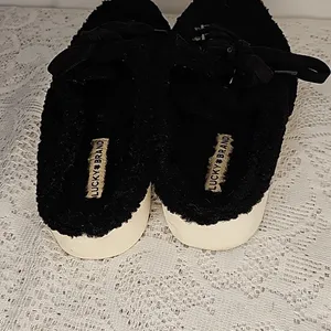 Lucky Brand Tolini faux fur sherpa platform black slip on cozy tennis shoes 7.5 thumbnail 6