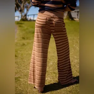 Free People NWT Allyson Striped Pants All free-est In Maple Combo thumbnail 4