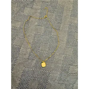 Gold Square Pendant Necklace - Women's Jewelry thumbnail 2