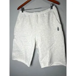Free People FP For The Win Long Shorts Sz Large Oatmeal Heather 99% cotton thumbnail 4