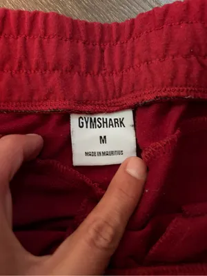 Gymshark Burgundy Joggers with Logo medium thumbnail 3
