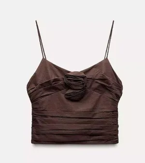 ZARA Brown Tank Top thumbnail 1
