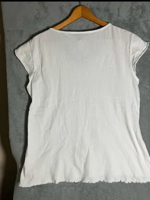 Style & Co V-Neck‎ Cap Sleeve Top Boho Size Large with beads thumbnail 3