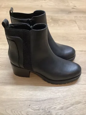 Mia Girl Size 10M Laritza Black Block Heel Boot Booties. New No Tag No Box thumbnail 3