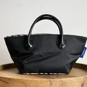 Burberry Blue Label Nova Check Mini Tote Black Nylon thumbnail 1