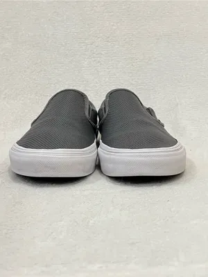 Vans Classic Grey Perf Leather Slip-On in Smoked Pearl Unisex Women’s Size 9.5 thumbnail 4