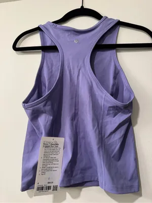 NWT LULULEMON - Nulux Racerback Cropped Run Tank Dark Lavender - $68 - 8 thumbnail 2