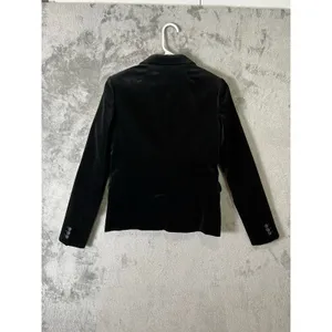 JCrew Schoolboy Black Velvet Blazer Tailored Quiet Luxury Preppy Academia 2 Tall thumbnail 5