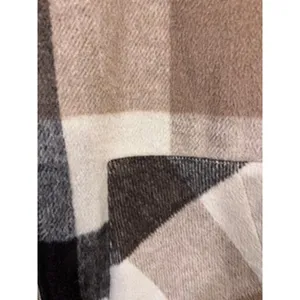 Sanctuary Brown Cream Buffalo Plaid Sherpa Vest thumbnail 5