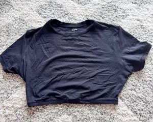 SKIMS Cropped T-Shirt Fits Everybody Black thumbnail 1