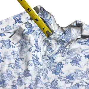 Roller‎ Rabbit x Love Shack Fancy Monkey Polo Pajamas Blue Cozy Novelty Fun M thumbnail 10