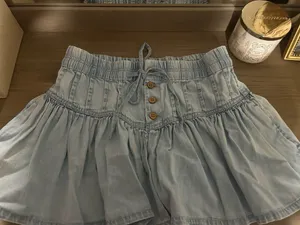 Women’s Free People Denim Mini Skirt thumbnail 2