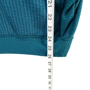 Free People We The Free Santa Clara Thermal Top XS Blue Waffle Knit Relaxed Boho thumbnail 9