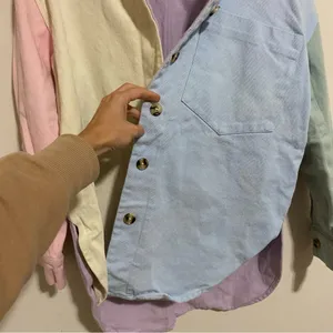 English Factory Pastel Oversized Shirt Jacket size Medium thumbnail 5