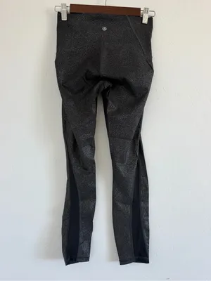 Lululemon Train Times 7/8 Pant 25” Size 4 Luminosity Foil Black Silver W5AX4S thumbnail 3