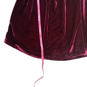 Free People Red Velvet Ivy Mini Baby Doll Vneck Dress XS thumbnail 8