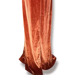 Baltic Born Katelyn Velvet Maxi Wrap Dress Cinnamon Rust XS Short Sleeve Gown thumbnail 4