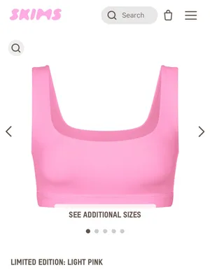 SKIMS Signature Swim tank bikini top light pink thumbnail 7