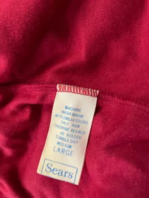 Vintage Sears Crop Two Piece Set Red Size L thumbnail 3