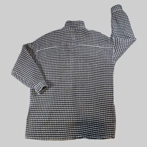 BDG Blue Beige Waffle Knit Oversized Button Down Shirt Sz SMALL Street Casual thumbnail 3