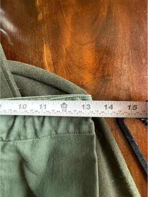 Riley Olive Green Wide Leg Pants with Drawstring Waist XS thumbnail 10
