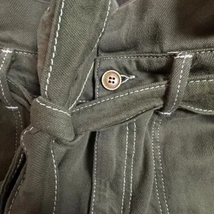 Free People Olive Green Paperbag‎ Waist Utility Mini Skirt Size 10 thumbnail 2