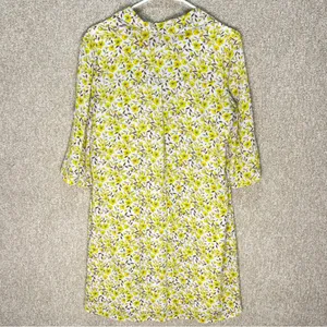 Imperfect yellow floral pocket dress vneck pointed collar lined‎ bright bohemian thumbnail 12