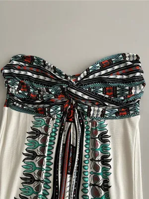 Angie strapless maxi dress S casual summer vacation thumbnail 3
